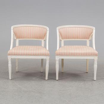TWO ARMCHAIRS, 19th and 20th century.