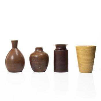 Erich & Ingrid Triller, Lot of ceramics, 7 pieces, stoneware, Tobo.