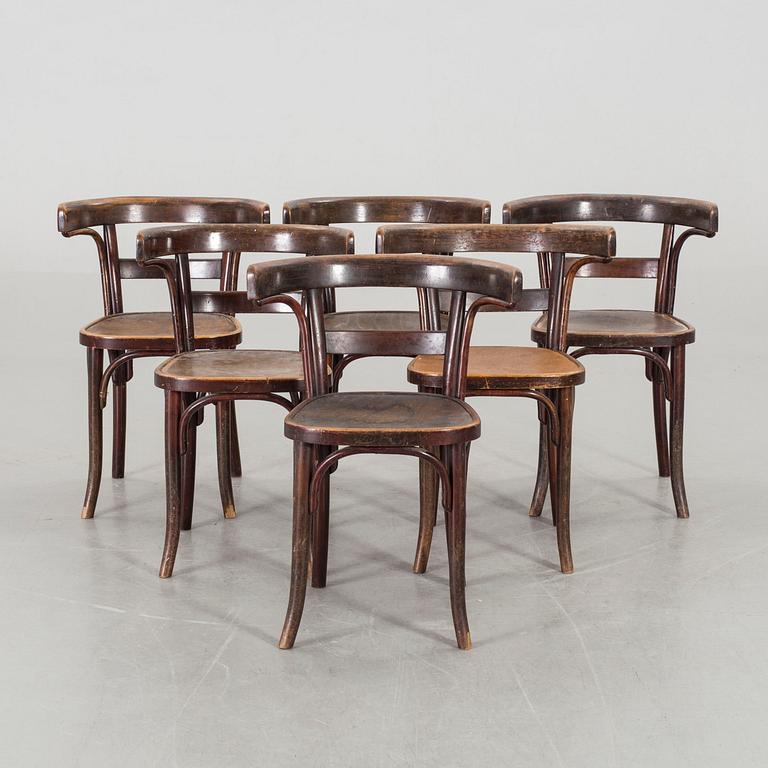 A SET OF SIX BENTWOOD CHAIRS THONET FIRST HALF OF 20TH CENTURY,