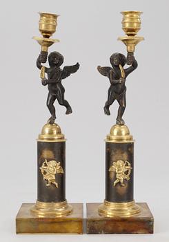 449. LJUSSTAKAR, ett par. Troligen Ryssland 1800-tal.