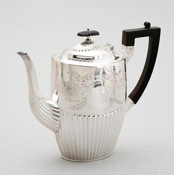 KAFFEKANNA, pläter, England, 1800/1900-tal.