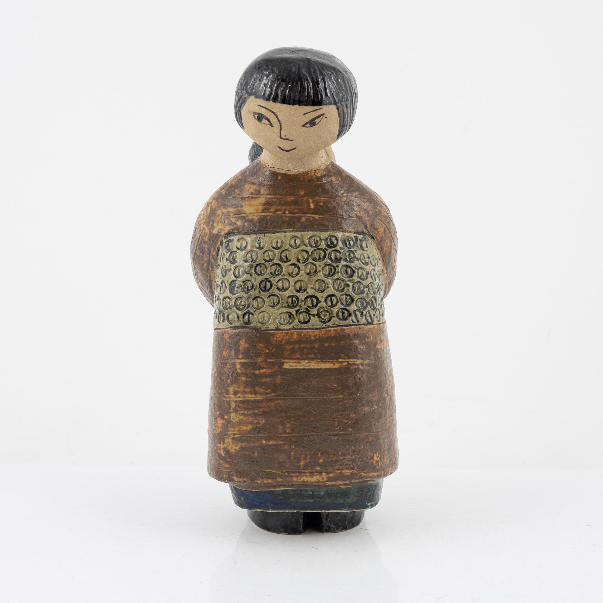 Lisa Larson, figurin, stengods, Japanska, Gustavsberg.