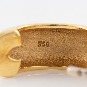 Örhängen, ett par, kreoler, 18K guld.