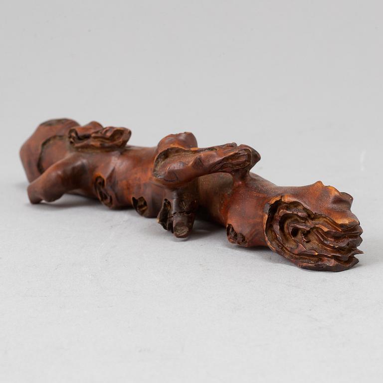 PENSELSTÄLL, boxwood. Qingdynastin, 1800-tal.