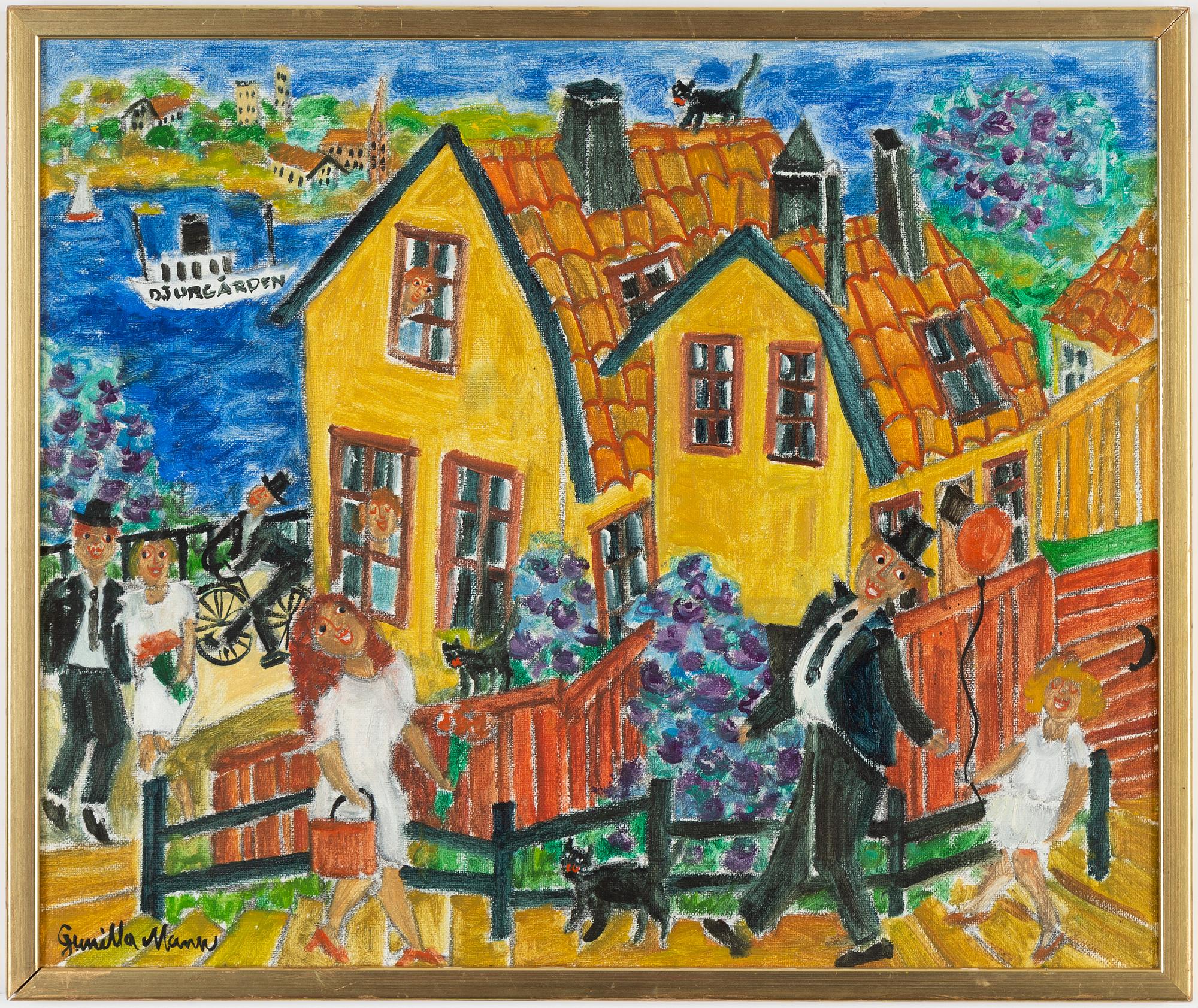 Gunilla Mann, oil on canvas, signed.