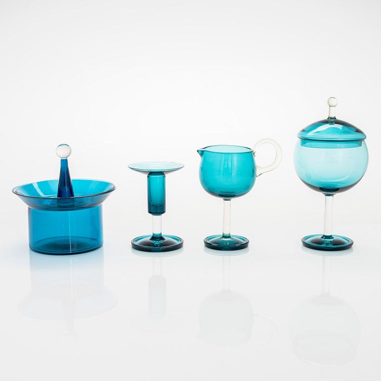 Nanny Still, a 4-piece set of 'Harlequin' glassware for Riihimäen Lasi Oy.