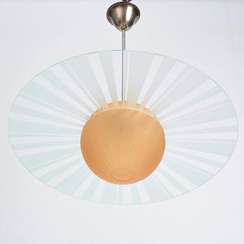 Edward Hald, a ceiling lamp, Orrefors, 1930s.