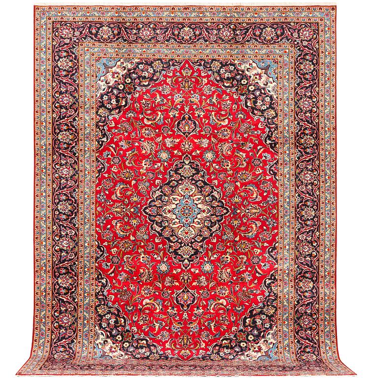 A Keshan carpet, c. 360 x 247 cm.