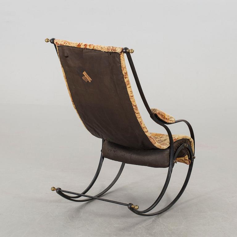 A IRON ROCKING CHAIR BY ROBERT W WINFIELD 19TH CENTURY.