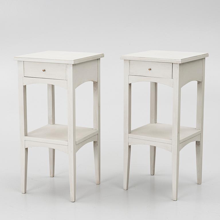Bedside tables, a pair, 20th century.