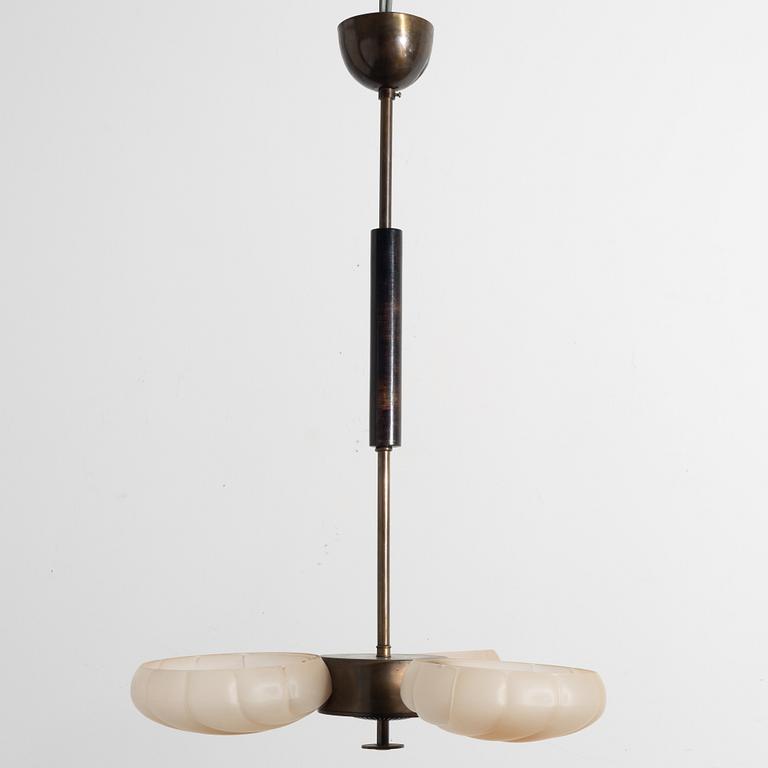 Harald Notini, taklampa, modell "10363", Arvid Böhlmarks Lampfabrik, Stockholm, 1930-tal.