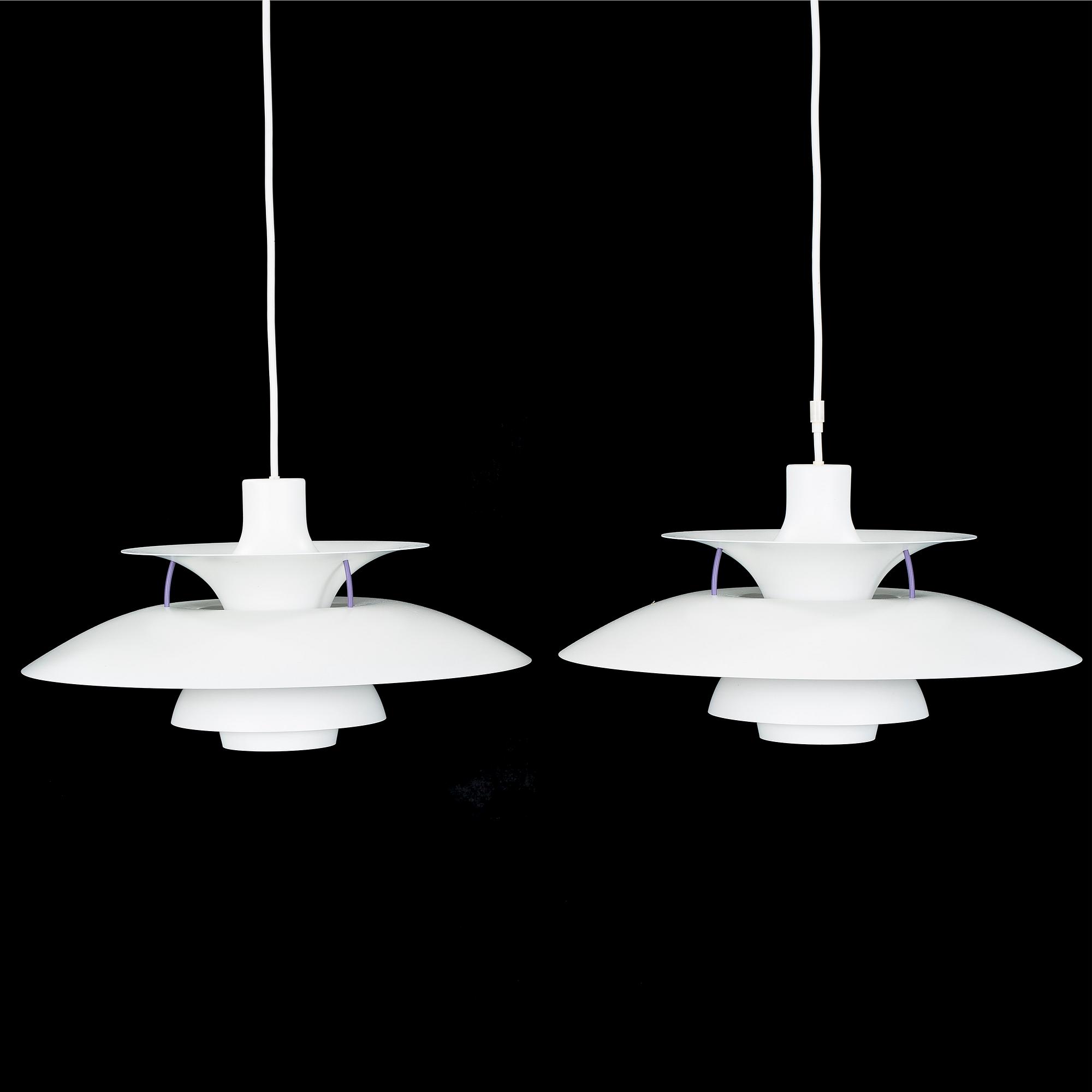 POUL HENNINGSEN, taklampor, ett par, "PH-5", Louis Poulsen, sent 1900-tal.