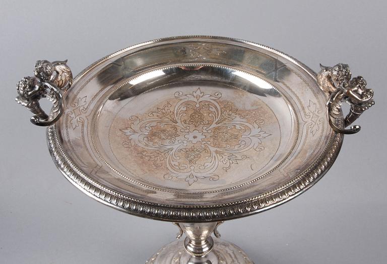 UPPSATSSKÅL, nysilver, nyrenässans, omkring 1900.