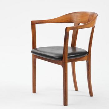 Ole Wanscher, a rosewood armchair, cabinetmaker A.J. Iversen, Denmark, 1950s-60s.