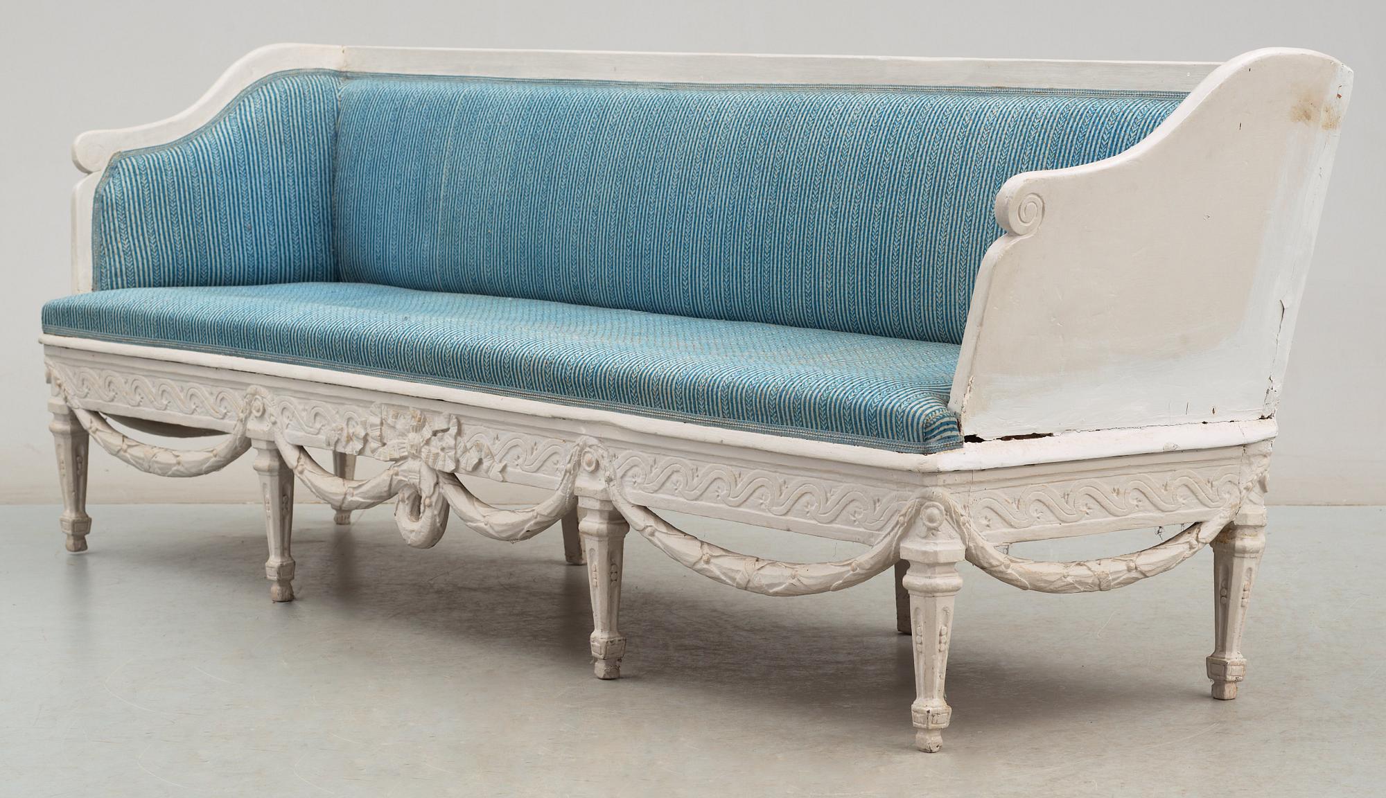TRÅGSOFFA. Sverige, 1700-talets slut. Gustaviansk.