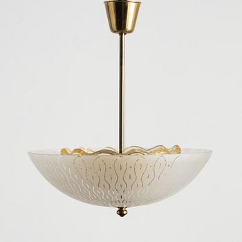 A Swedish Modern ceiling light from Orrefors, 1940's.
