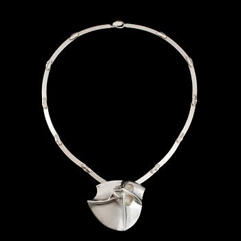 COLLIER, sterlingsilver, "Labyrinth", Björn Weckström, Lapponia, 1978. Totalvikt 43,2g.