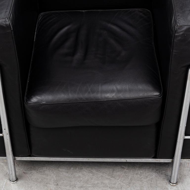LE CORBUSIER, PIERRE JEANNERET & CHARLOTTE PERRIAND, a 'LC2' easy chair, Cassina, Italy.