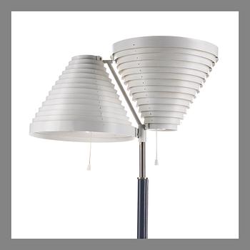 ALVAR AALTO, FLOOR LAMP, A 810. Alvar Aalto, stamped Valaistustyö.