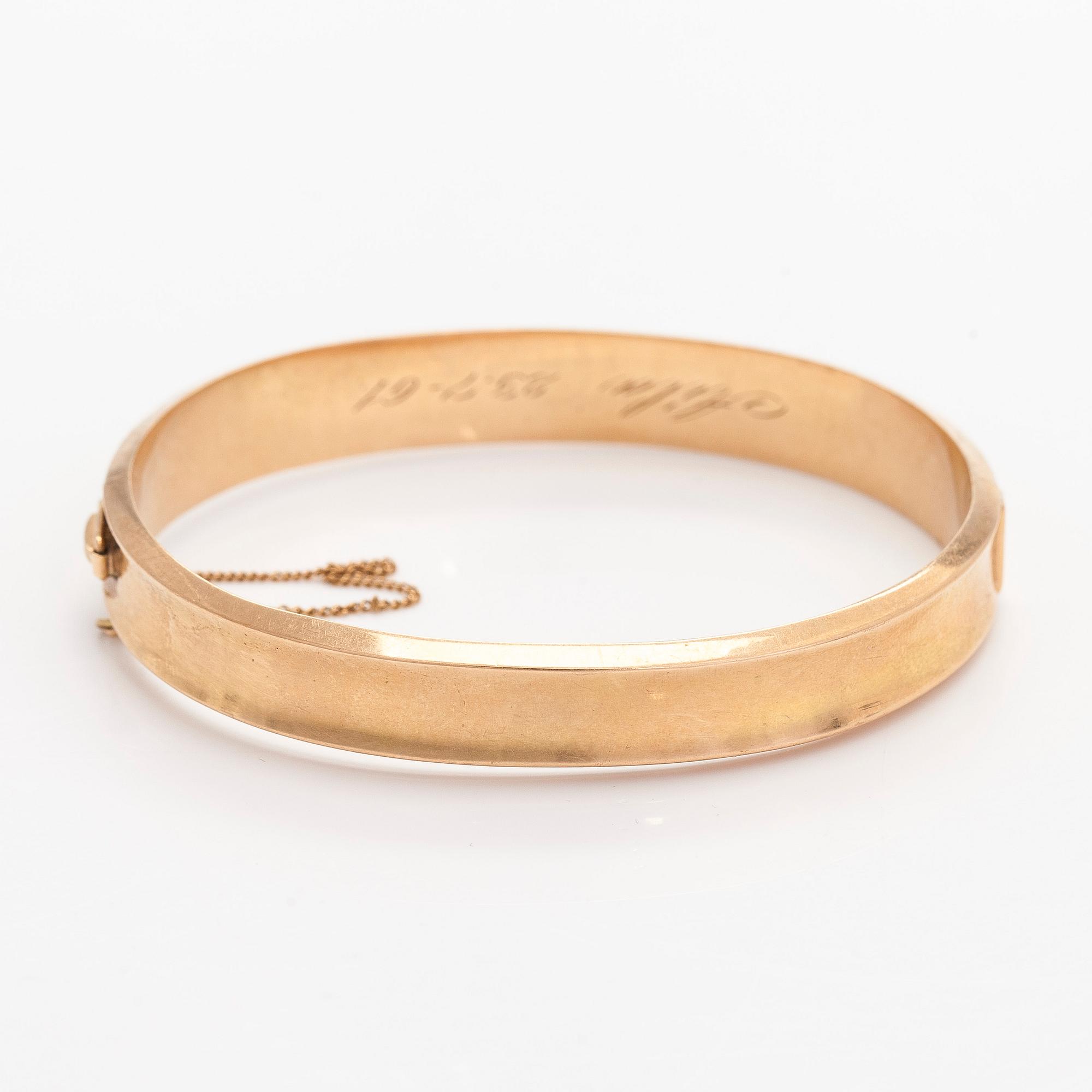 Armring, 14K guld, Westerback, Helsingfors 1950-tal.