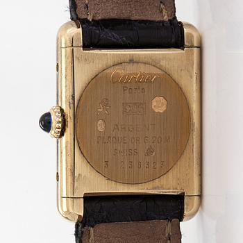 must de Cartier, Tank, armbandsur, 20,5 x 20 (28) mm.