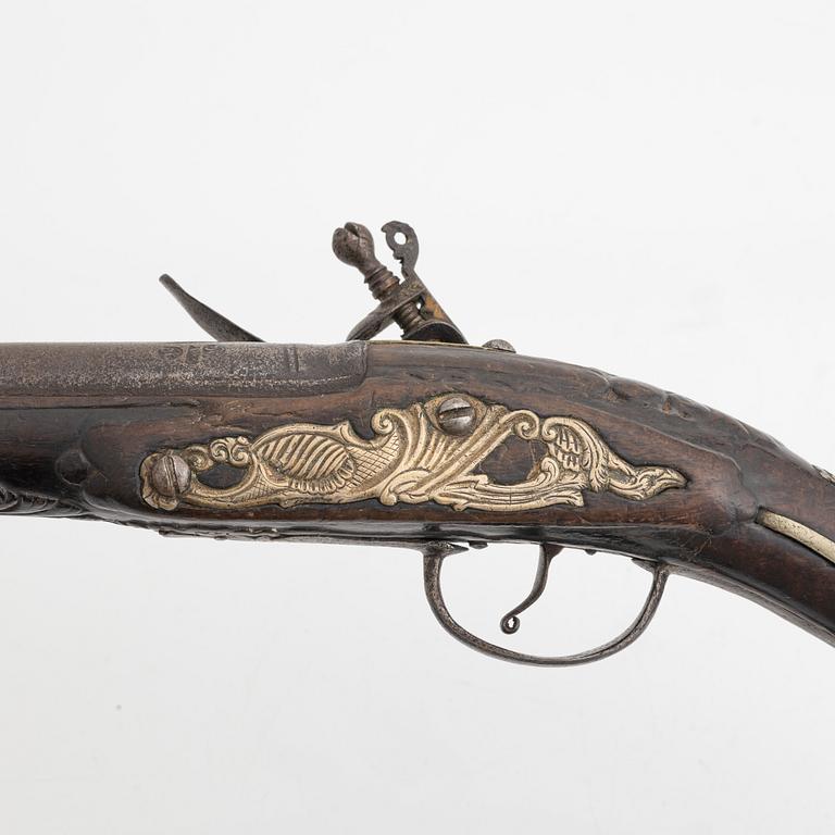 Flintlåspistol, 1700-tal.