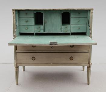 SKRIVSEKRETÄR, sengustaviansk, omkring år 1800.