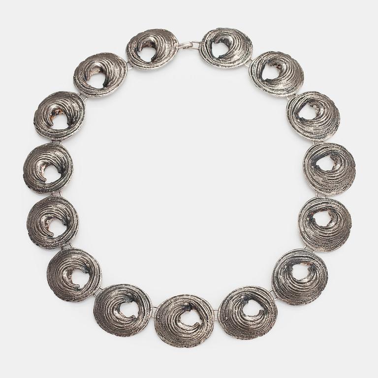 Helky Juvonen, A sterling silver necklace. Westerback, Helsinki 1973.
