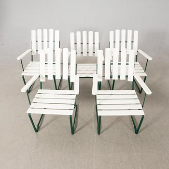 Arthur Lindqvist, garden group 6 parts, model 9A and model 2A, Grythyttan 20th century.