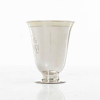 A Berlin parcel gilt silver beaker, probably mark of Henri Masseron, second half of the 18th century.