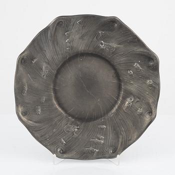 Olof Ahlberg, a pewter dish, Schreuder & Olsson, Stockholm, 1987.