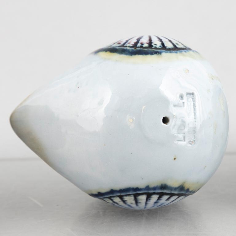 Lisa Larson, skulpturer, 8 st, småfåglar, stengods, Gustavsberg.