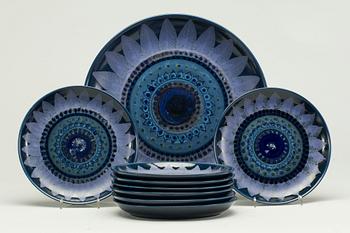 SERVISDELAR, keramik, 9 delar, Hilkka-Liisa Ahola.