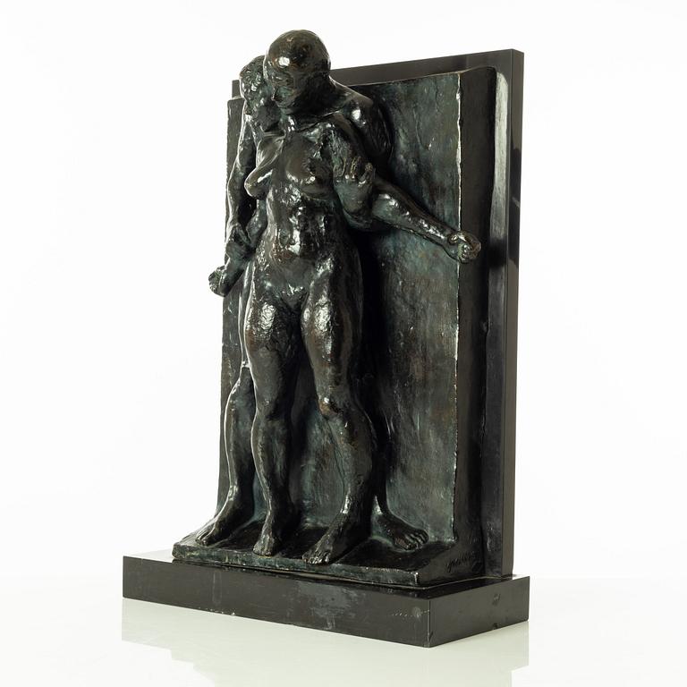 Gudmar Olovson, sculpture. Signed. Numbered. Foundry mark. Bronze, total height 51 cm, length 35 cm.