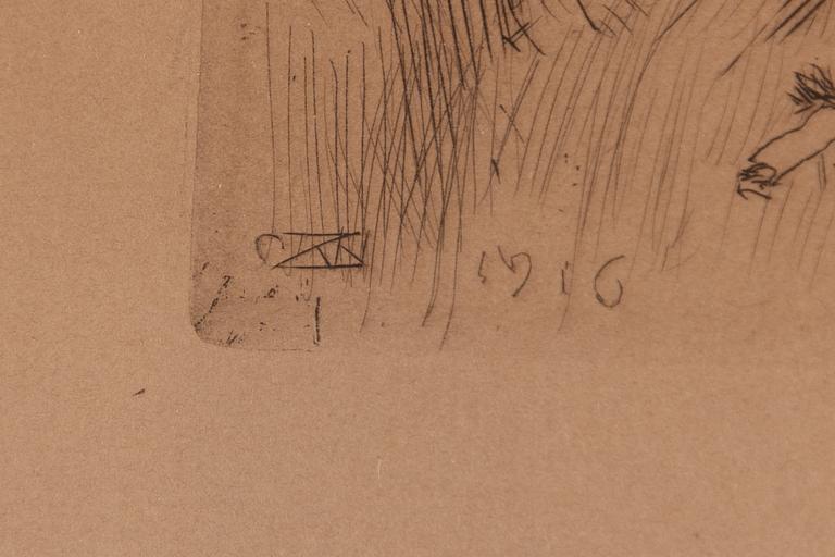 Anders Zorn, "Självporträtt i vargskinnspäls".