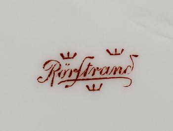 TEKOPPAR MED FAT, 23 st, porslin, Rörstrand, tidigt 1900-tal.