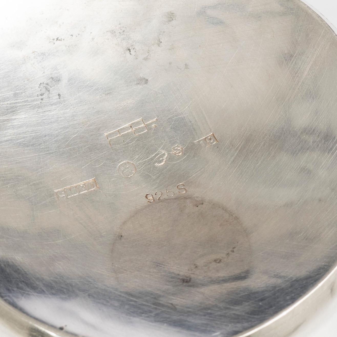 Lars Arby, Cup, sterling silver and enamel, Gothenburg, 1964.