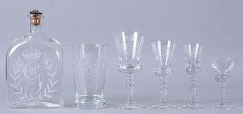 GLASSERVIS, 41 delar, "Gustav III", Boda.