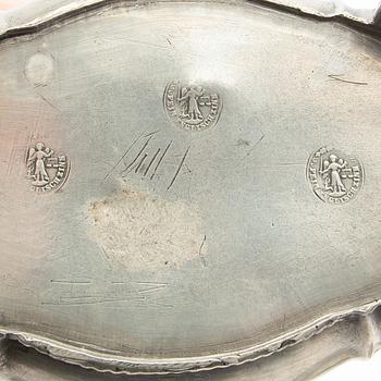 Sockerskålar 2 st Rokoko-stil tenn 1900-talets första hälft.