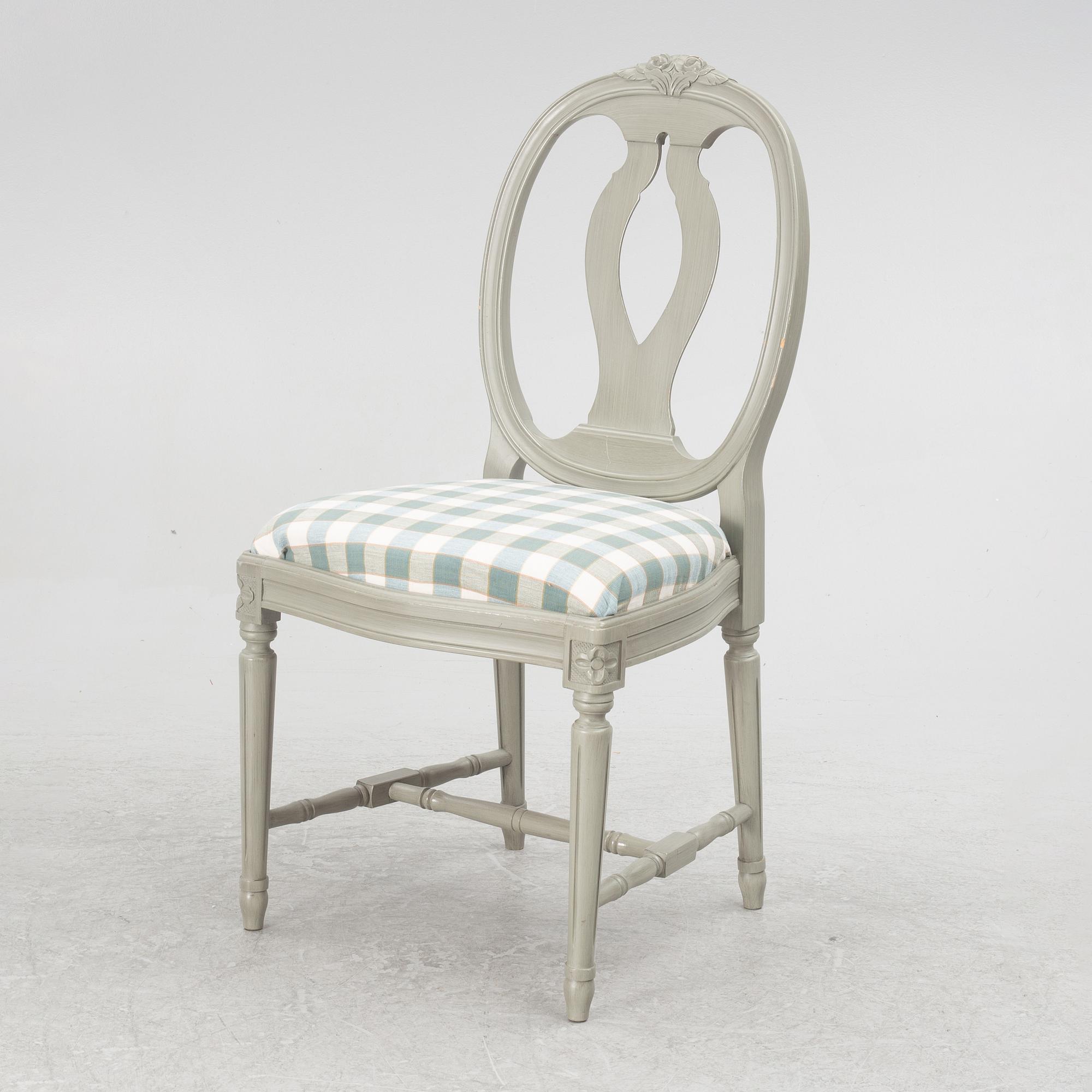 A Gustavian style desk with a chair, Åmells Möbler.
