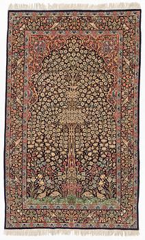 Carpet, Kirman, "Tree of Life", Approx. 245 x 148 cm.