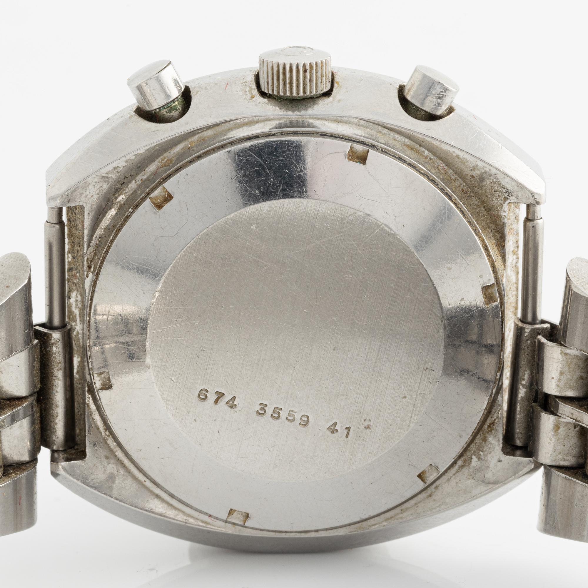 Certina, Chronolympic, armbandsur, kronograf, 43 x 43 x 14 mm.