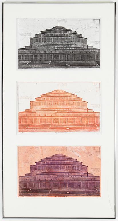 MIKAEL KIHLMAN, 3 Etchings, signerad and numbered. Framed together.