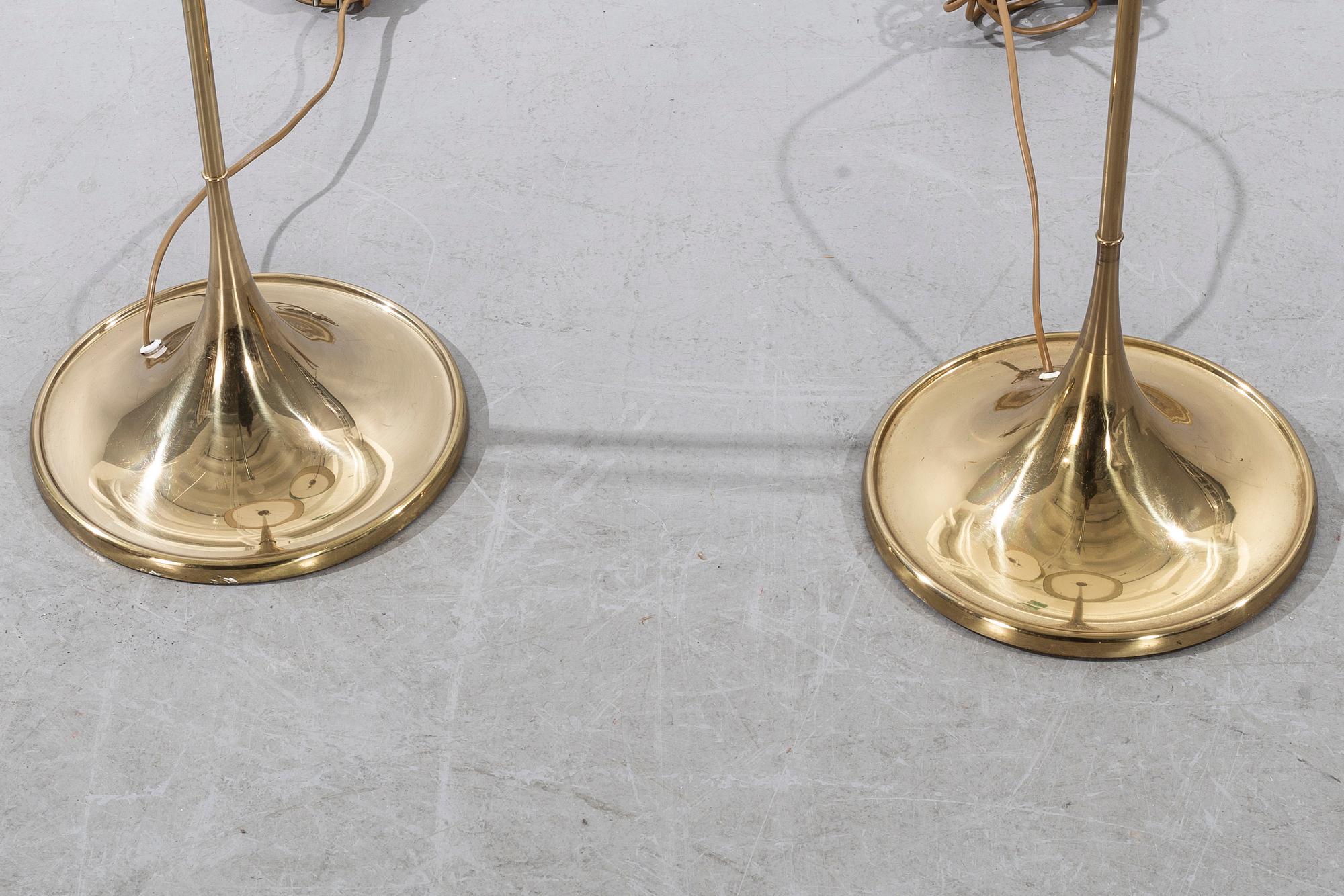 Two floor lamps, Modell G24, Alf Svensson and Yngvar Sandström for Bergboms.