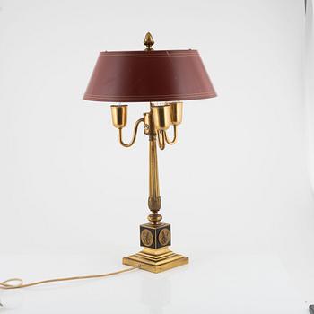 Bordslampa, empirestil, Böhlmarks, 1900-talets mitt.