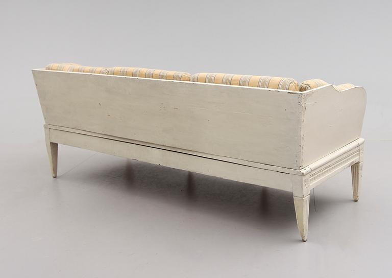 TRÅGSOFFA, sengustaviansk, 1700-/1800-tal.