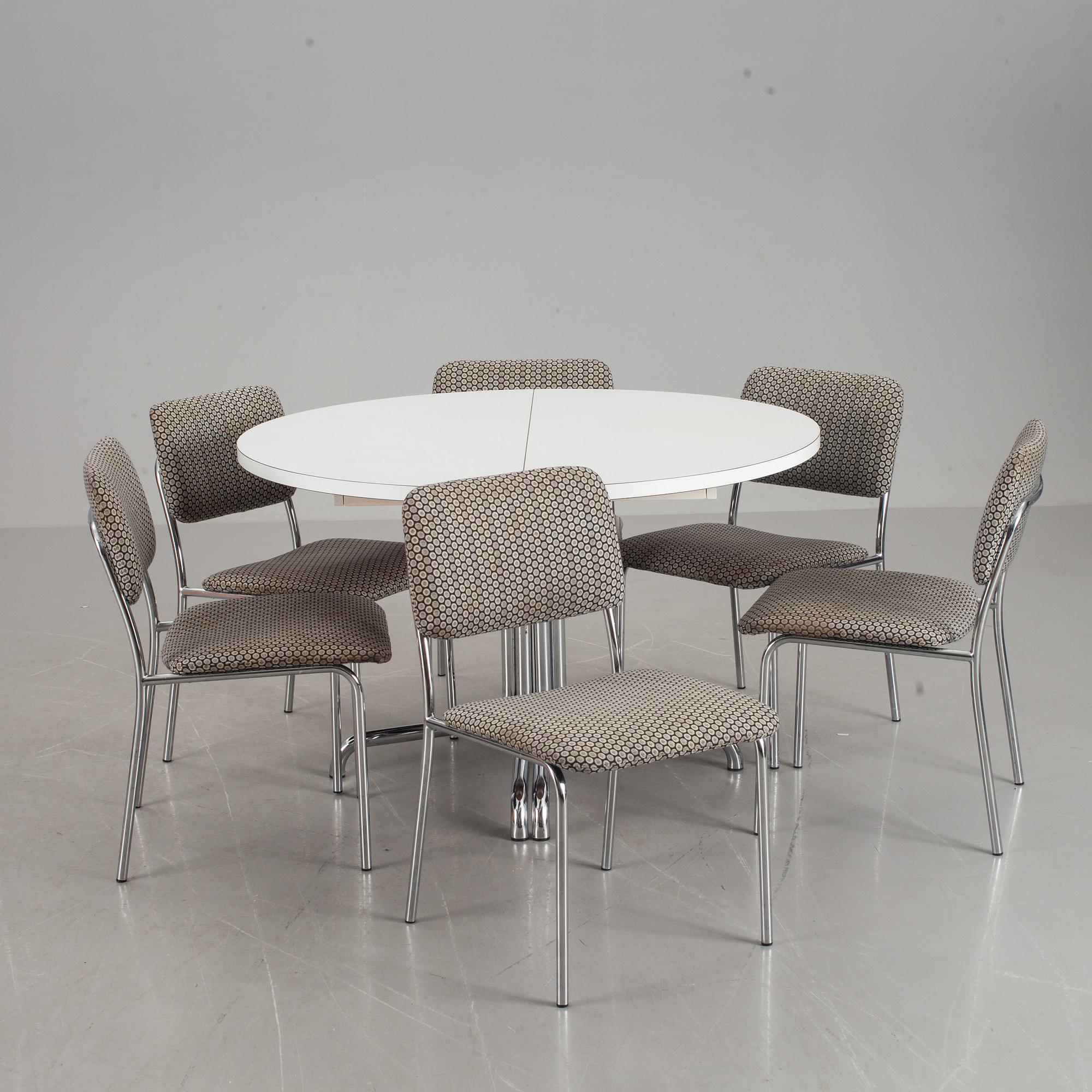 BORD och STOLAR, 6 st, Thonet, 1900-talets andra hälft.