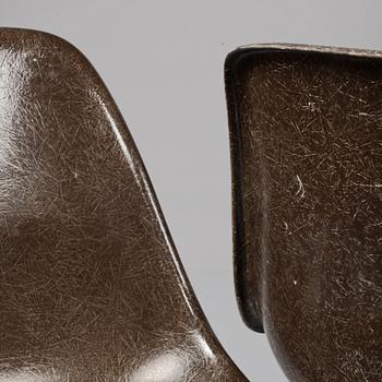 STOLAR, 6 st, "Plastic chair", Charles och Ray Eames, Vitra/Herman Miller, 1900-talets andra hälft.