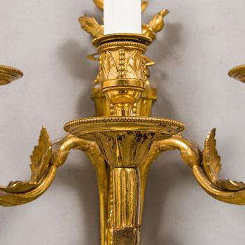 Väggappliquer, ett par, Louis XVI-stil, 1800-talets slut.