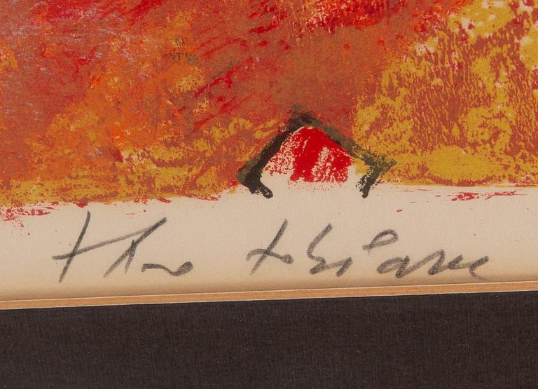 Theo Tobiasse, färglitografi, signerad 122/200.